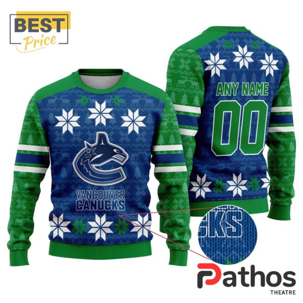 NHL Vancouver Canucks Custom Ugly Sweater For Christmas