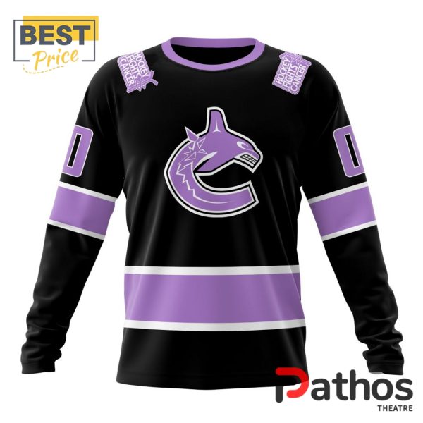 NHL Vancouver Canucks Home In Lavender Hockey Fight Cancer Hoodie