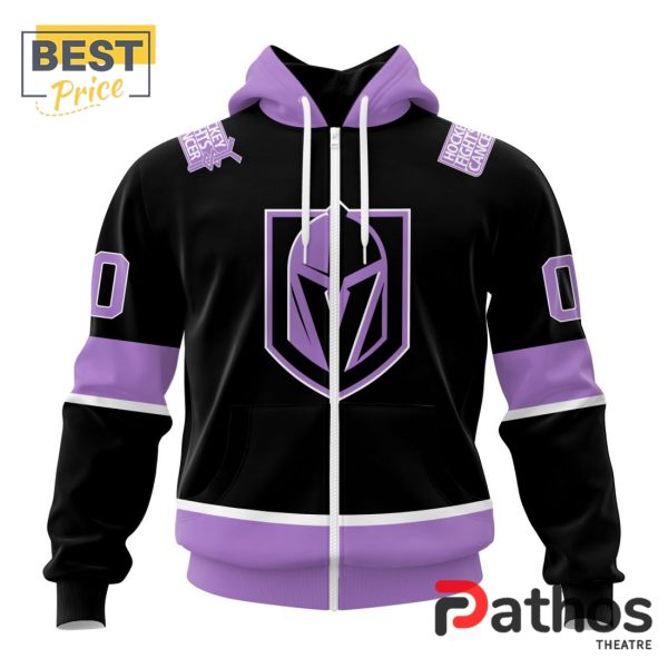 NHL Vegas Golden Knights Home In Lavender Hockey Fight Cancer Hoodie