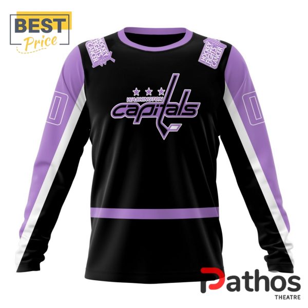 NHL Washington Capitals Home In Lavender Hockey Fight Cancer Hoodie