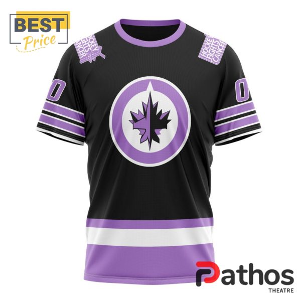 NHL Winnipeg Jets Home In Lavender Hockey Fight Cancer Hoodie