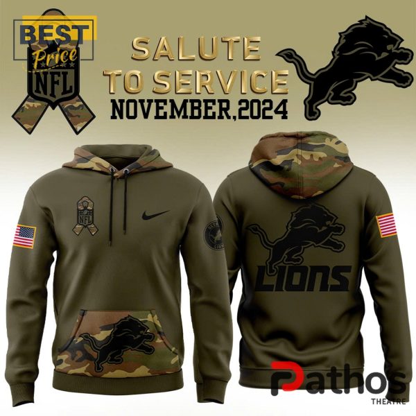 Nike Detroit Lions Camo Salute to Service Hoodie