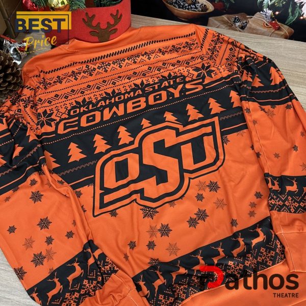 Oklahoma State Cowboys x Grinch 2024 Christmas Sweater