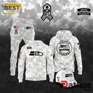 Seattle Seahawks Camo 2024 Salute to Service Hoodie, Jogger, Cap