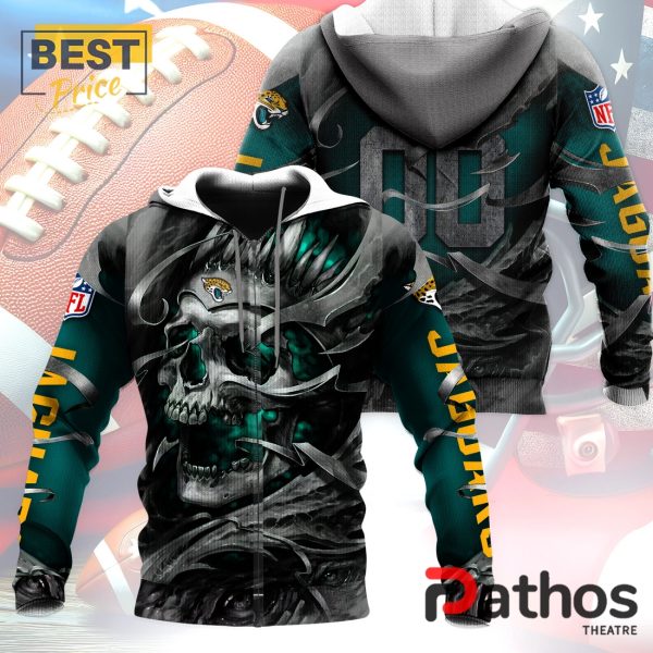 Personalized Jacksonville Jaguars NFL Skull Design Hoodie