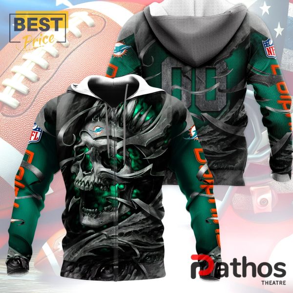 Personalized Miami Dolphins NFL Skull Design Hoodie