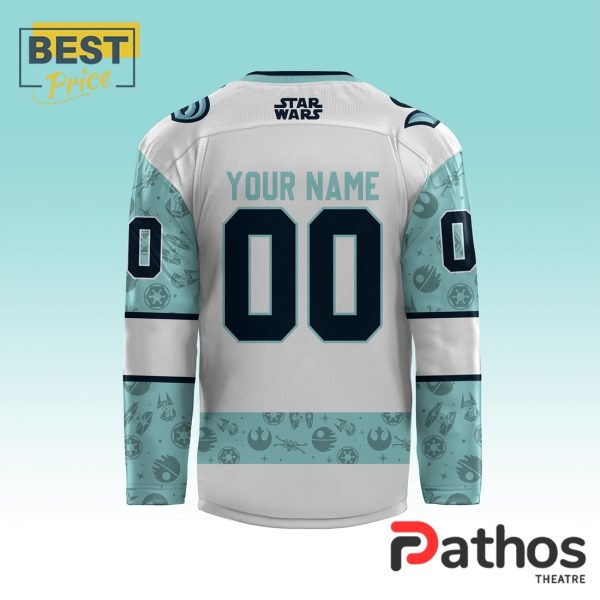 Personalized Seattle Kraken x Star Wars Night Hockey Jersey