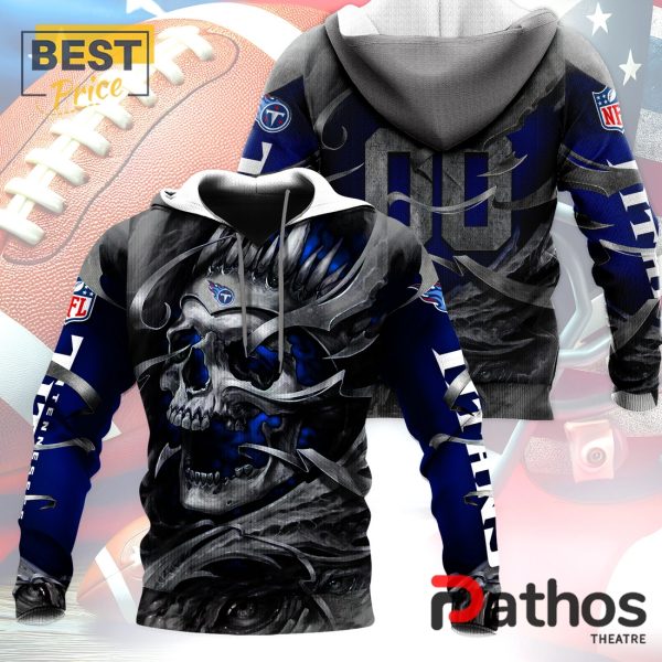 Personalized Tennessee Titans NFL Skull Design Hoodie