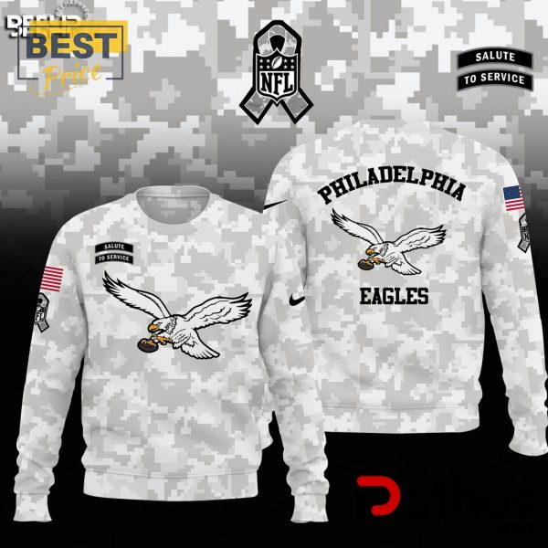 Philadelphia Eagles Camo 2024 Salute to Service Hoodie