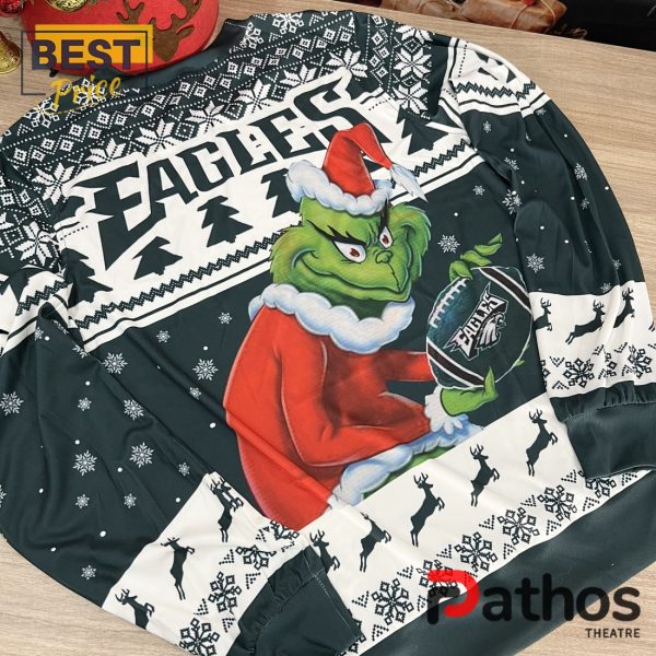 Philadelphia Eagles x Grinch 2024 Christmas Ugly Sweater