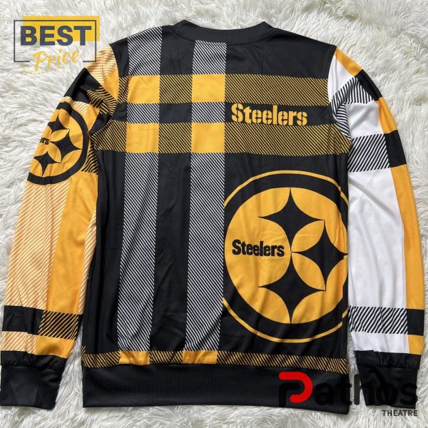 Pittsburgh Steelers 2024 Plaid Crew Neck Ugly Sweater