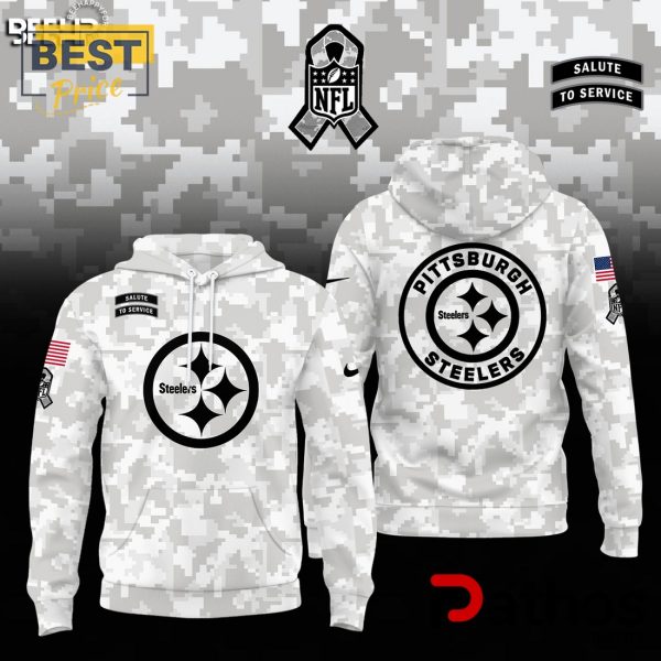 Pittsburgh Steelers Camo 2024 Salute to Service Hoodie, Jogger, Cap