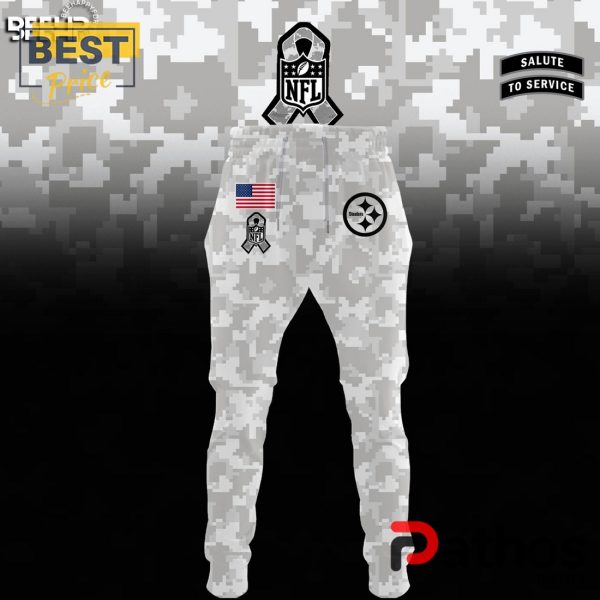 Pittsburgh Steelers Camo 2024 Salute to Service Hoodie, Jogger, Cap