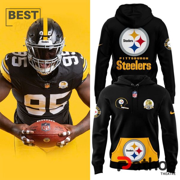 Pittsburgh Steelers Throwback 50th Anniversary Black Hoodie