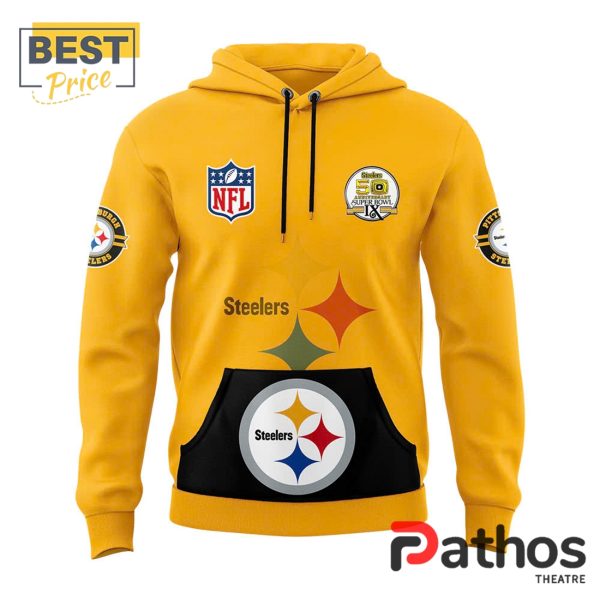 Pittsburgh Steelers Throwback 50th Anniversary Yellow Hoodie