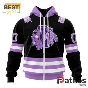 nhl chicago blackhawks home in lavender hockey fight cancer hoodie 2 L6KXb