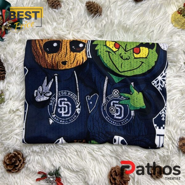 San Diego Padres Baby Groot x Grinch 2024 Ugly Sweater