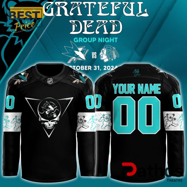 San Jose Sharks x Grateful Dead Night 2024 Hockey Jersey