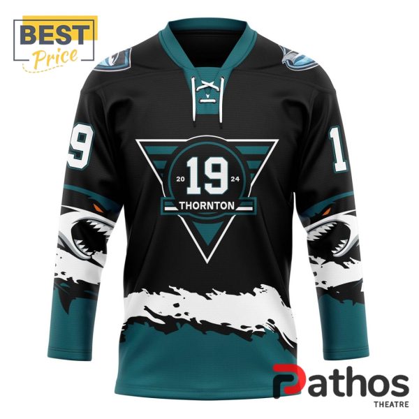 San Jose Sharks x Joe Thornton  19 Retirement Hockey Jersey