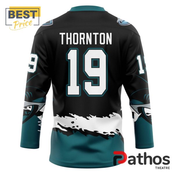 San Jose Sharks x Joe Thornton  19 Retirement Hockey Jersey