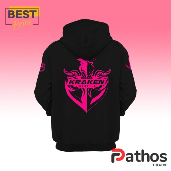 Seattle Kraken 2024 NHL Breast Cancer Awareness Hoodie