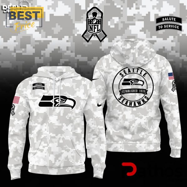 Seattle Seahawks Camo 2024 Salute to Service Hoodie