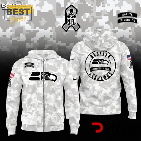 Seattle Seahawks Camo 2024 Salute to Service Hoodie