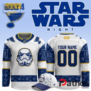 2024 St. Louis Blues x Star Wars Night Custom Hockey Jersey