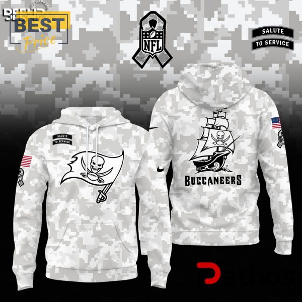 Tampa Bay Buccaneers Camo 2024 Salute to Service Hoodie, Jogger, Cap