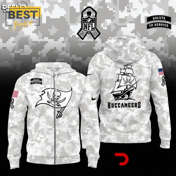 Tampa Bay Buccaneers Camo 2024 Salute to Service Hoodie, Jogger, Cap