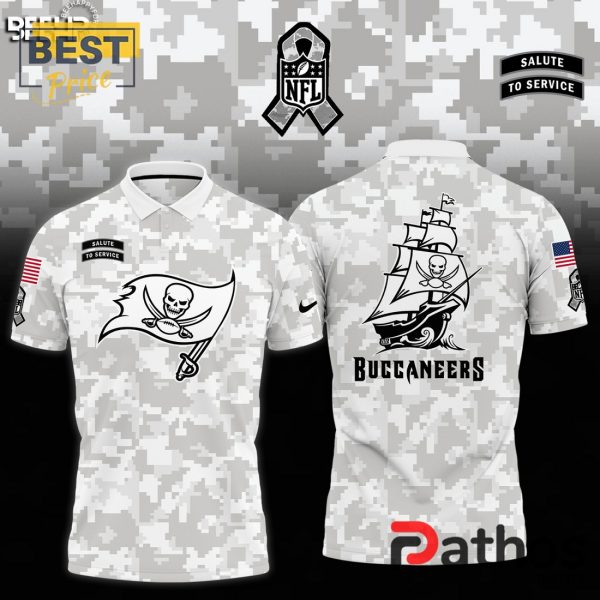 Tampa Bay Buccaneers Camo 2024 Salute to Service Polo Shirt