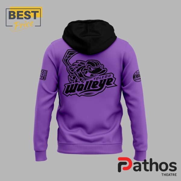 Toledo Walleye x Hockey Fights Cancer 2024 Zip Hoodie