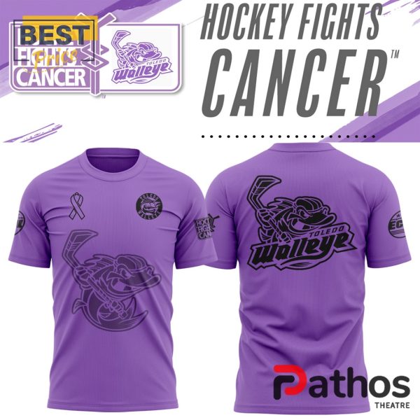 Toledo Walleye x Hockey Fights Cancer 2024 Zip Hoodie