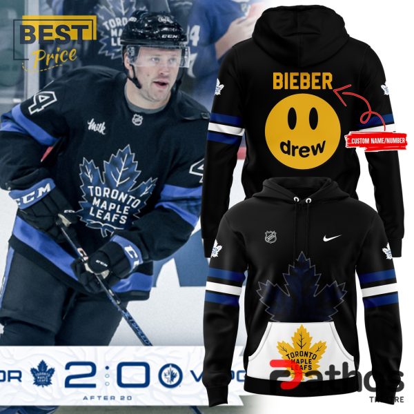 Toronto Maple Leafs NHL Justin Bieber Black Hoodie