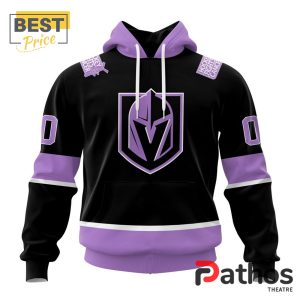 NHL Vegas Golden Knights Home In Lavender Hockey Fight Cancer Hoodie