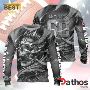 personalized las vegas raiders nfl skull design hoodie 3 NzOam