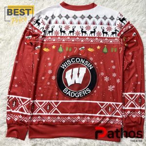 wisconsin badgers ho ho ho 2024 christmas sweater 2 07S4Y