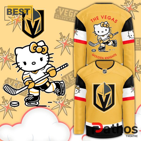 Vegas Golden Knights x Hello Kitty 50th Anniversary Hockey Jersey