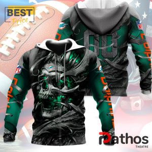 personalized miami dolphins nfl skull design hoodie 4 i16YU