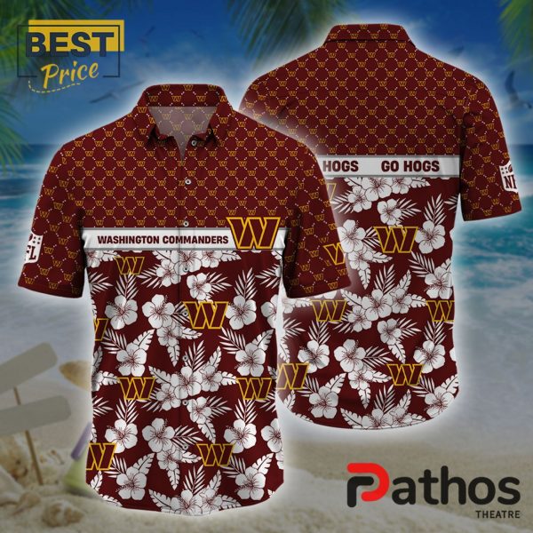 Washington Commanders NFL Palm Leaves Hawaiian Shirt