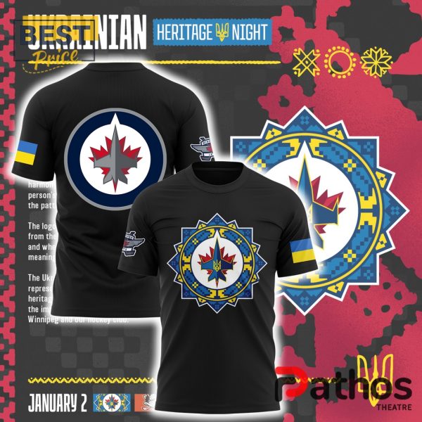 Winnipeg Jets Ukrainian Heritage Nigh Black Shirt