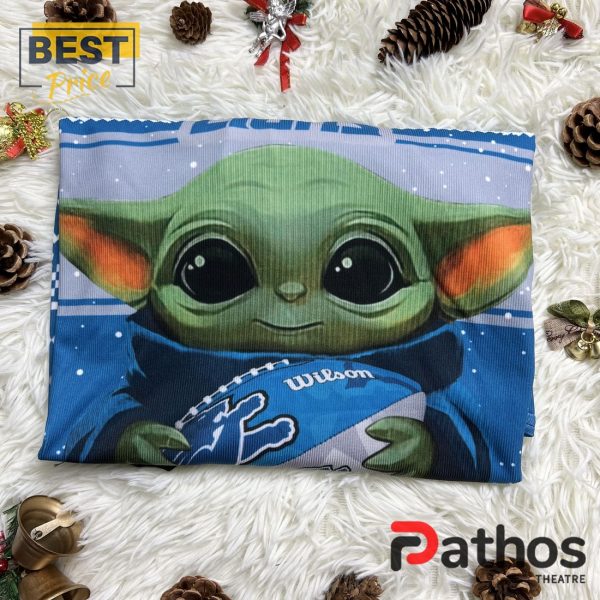 Yoda x NFL Detroit Lions 2024 Christmas Sweater