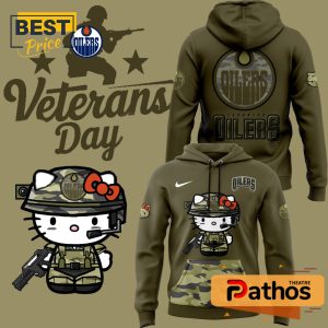 Hello Kitty x Edmonton Oilers NHL Veterans Day Hoodie