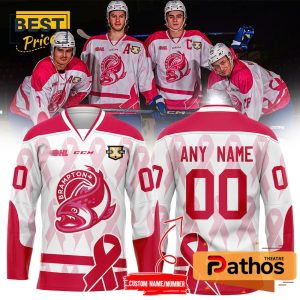 Brampton Steelheads Pink in the Rink Night Hockey Jersey