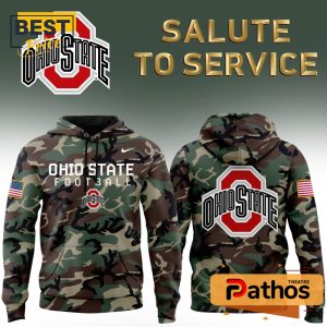 Ohio State Buckeyes Camo 2025 Salute to Service Hoodie