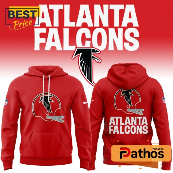 2025 Atlanta Falcons Throwback Red Hoodie