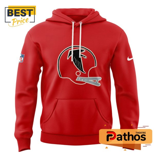 2025 Atlanta Falcons Throwback Red Hoodie