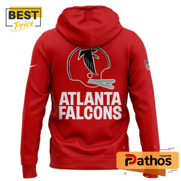 2025 Atlanta Falcons Throwback Red Hoodie