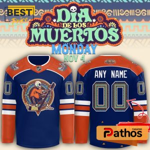 edmonton oilers inaugural dia de los muertos day hockey jersey 2 iJEZQ