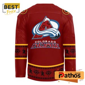 colorado avalanche x devil krampus holiday hockey jersey 3 SK47p